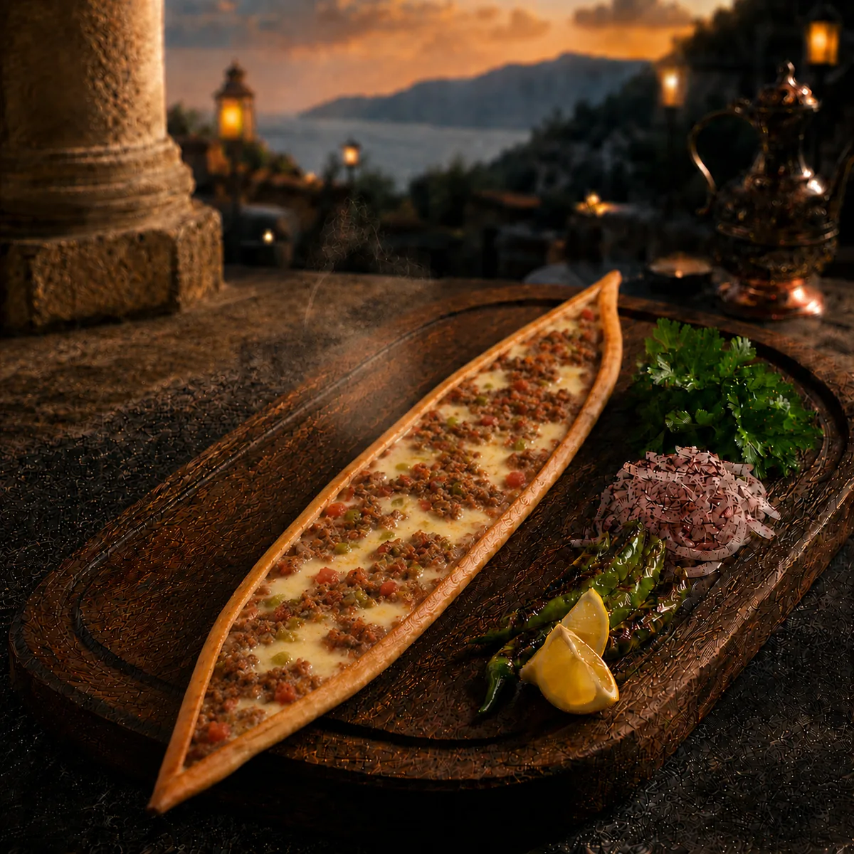 Kıymalı Kaşarlı Pide