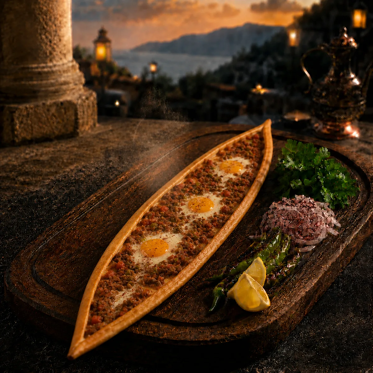 Kıymalı Yumurtalı Pide
